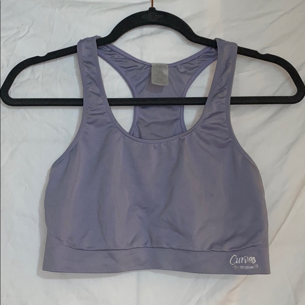 Curves For Women Purple Sports Bra